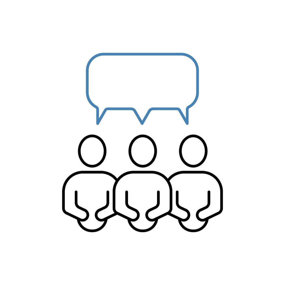 opinion concept line icon. Simple element illustration. opinion concept outline symbol design. vector