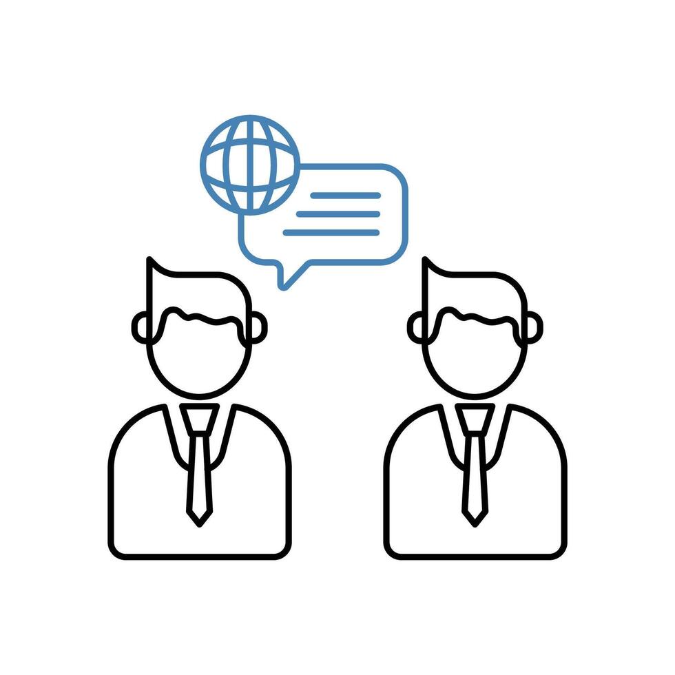 communicate concept line icon. Simple element illustration. communicate concept outline symbol design. vector