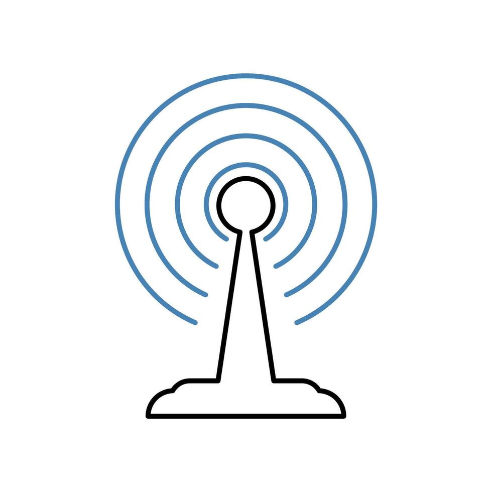 broadcast concept line icon. Simple element illustration. broadcast concept outline symbol design. vector
