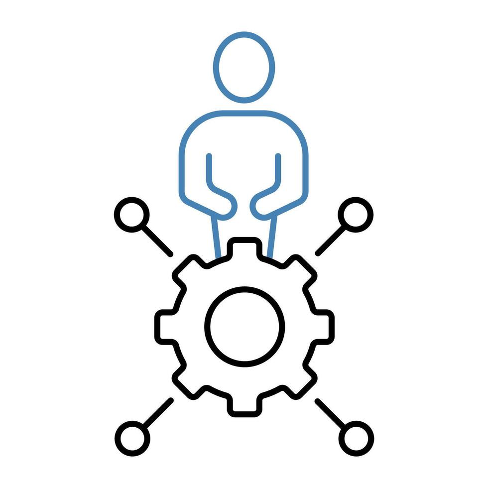 skill building concept line icon. Simple element illustration. skill building concept outline symbol design. vector