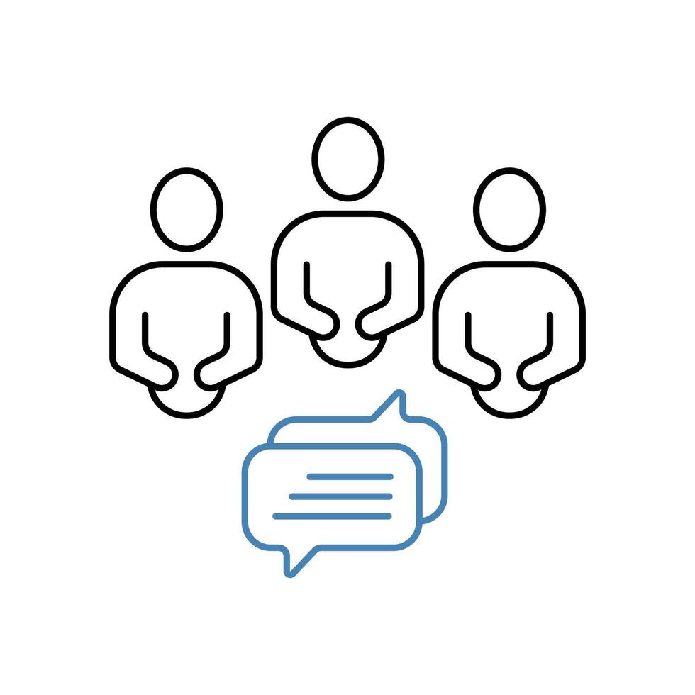 social concept line icon. Simple element illustration. social concept outline symbol design. vector