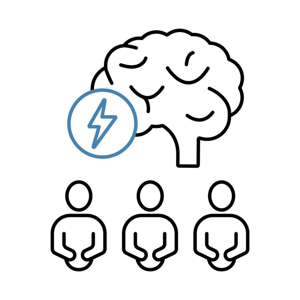 brainstorm concept line icon. Simple element illustration. brainstorm concept outline symbol design. vector