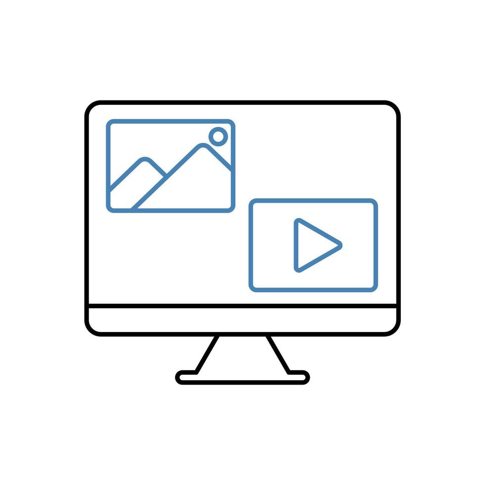 content concept line icon. Simple element illustration. content concept outline symbol design. vector