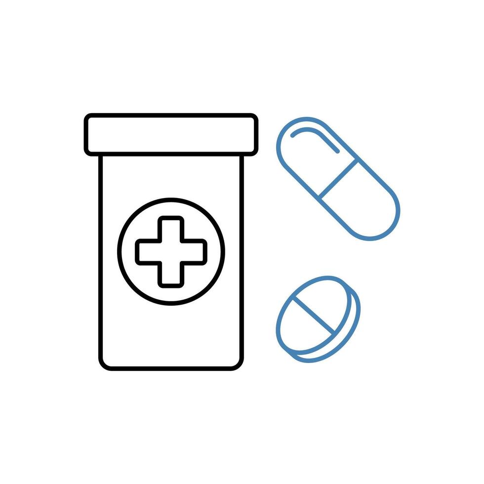 treatment concept line icon. Simple element illustration. treatment concept outline symbol design. vector