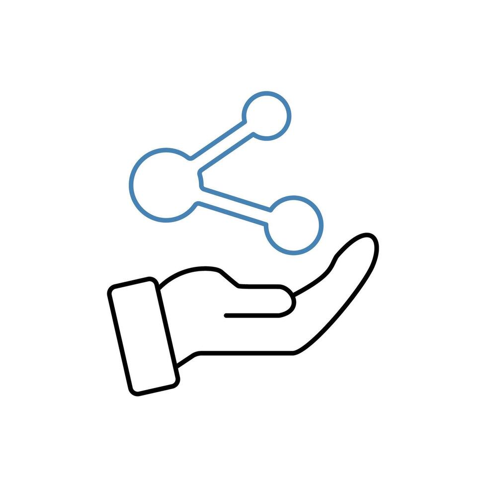 share concept line icon. Simple element illustration. share concept outline symbol design. vector