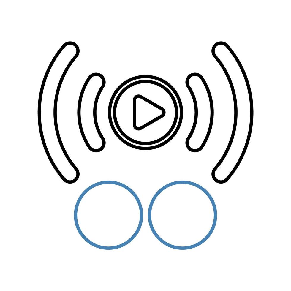 streaming concept line icon. Simple element illustration. streaming concept outline symbol design. vector