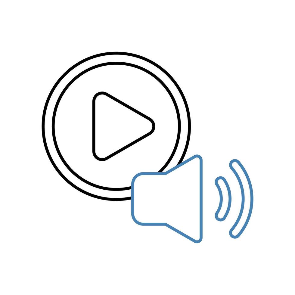 media concept line icon. Simple element illustration. media concept outline symbol design. vector