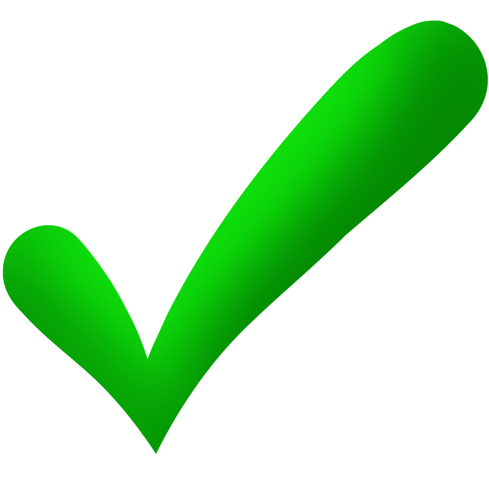 Green tick mark png