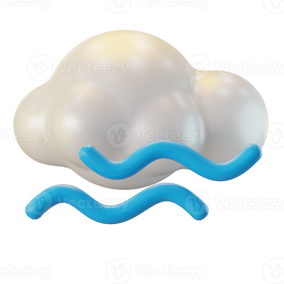 foggy weather 3d illustration png