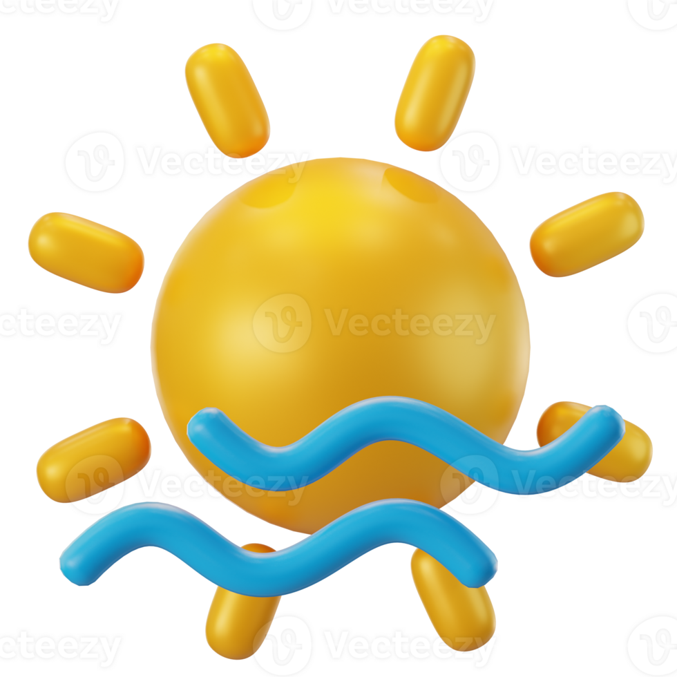 sunny day 3d illustration png