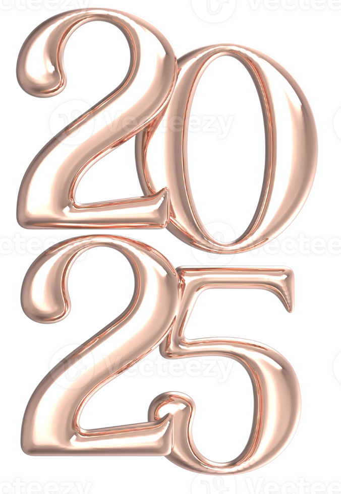 the number twenty five is made of gold and has a transparent background png