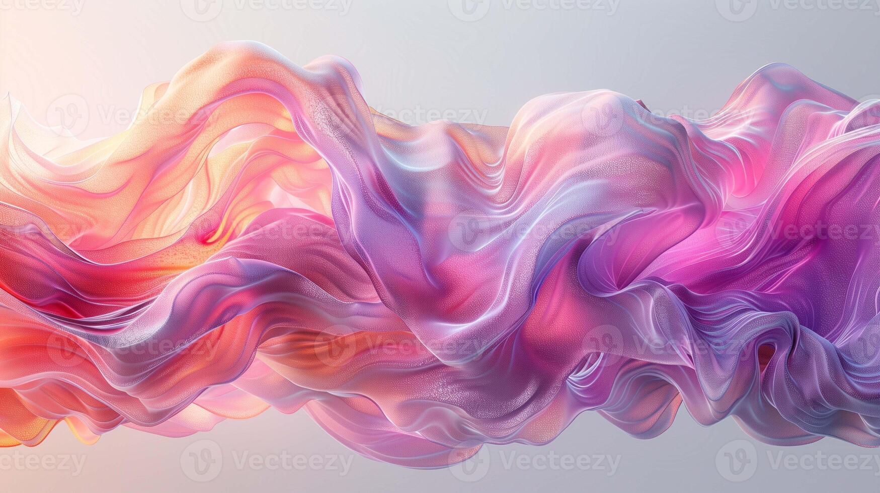 Colorful wavy substance on white background image. Abstract curvy pain flow 3d illustration wallpaper picture backdrop. Creative pattern concept for business presentation corporate photo
