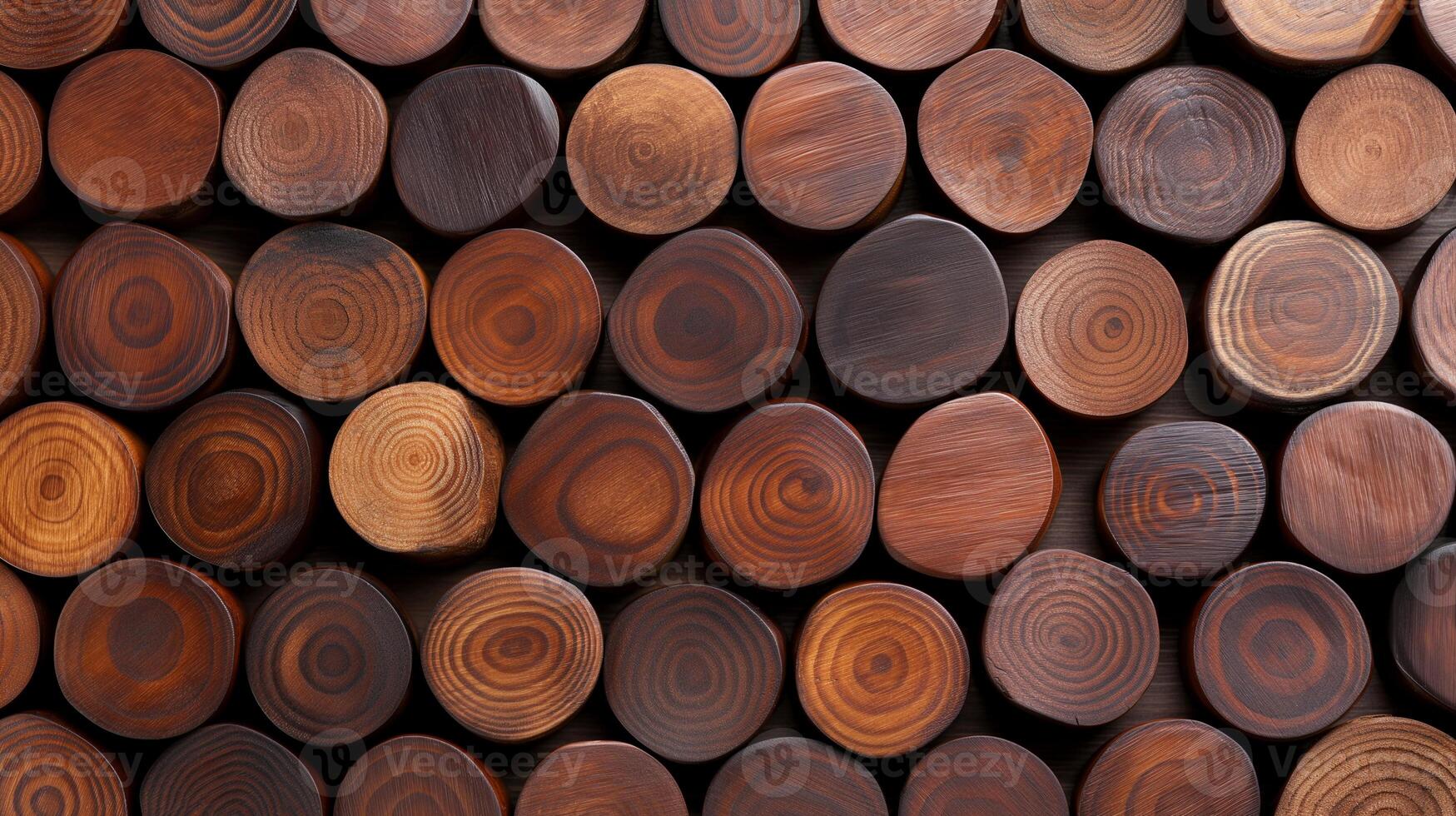 Round cut logs ornament banner background copy space. Natural timber textures with growth rings image backdrop empty. Carpentry materials concept composition top view, copyspace photo