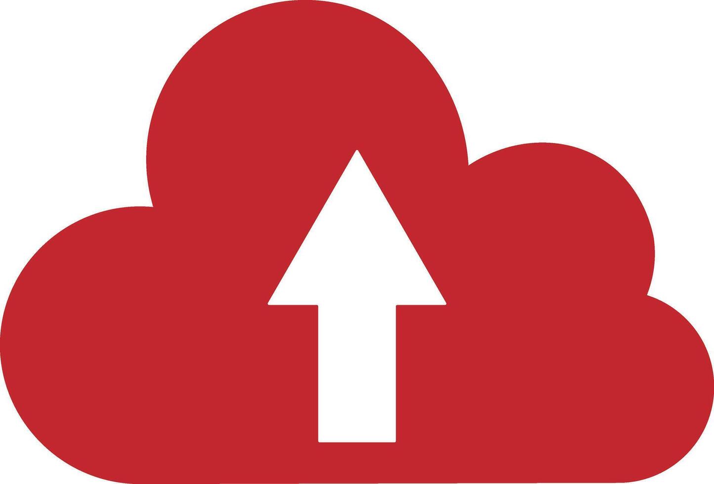 Maroon coloured Cloud storage icon vector