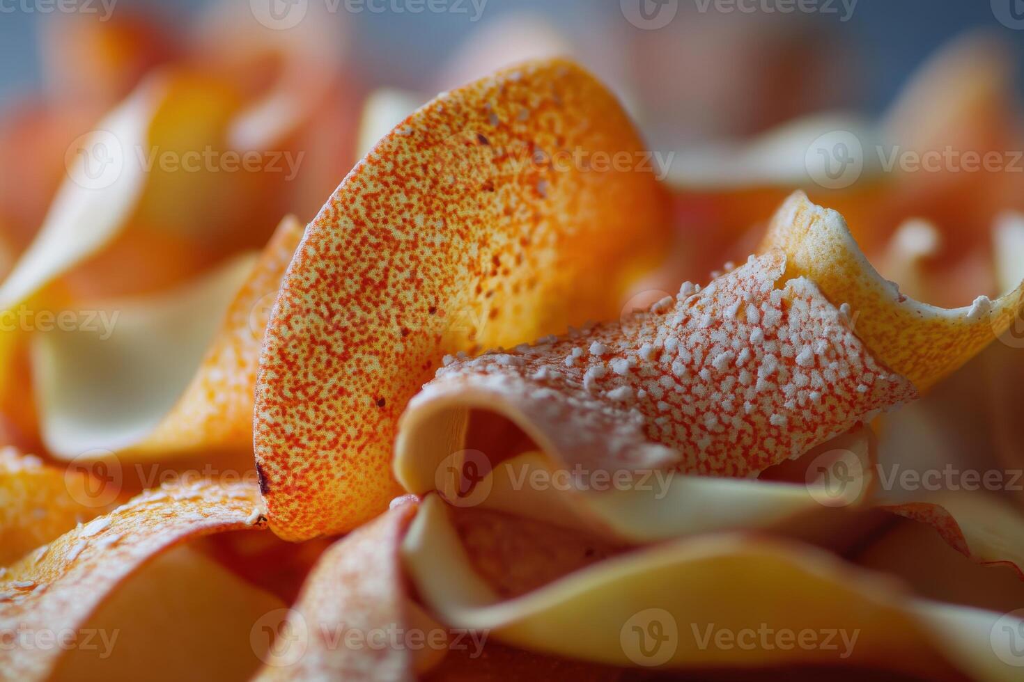 Vibrant orange and yellow citrus peels arranged artfully on a surface for culinary use photo
