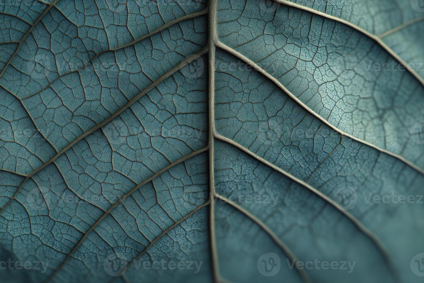 Close-up of a textured green leaf showcasing intricate veins under natural light photo