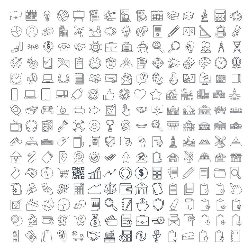 icon set symbol template for graphic and web design collection logo illustration vector