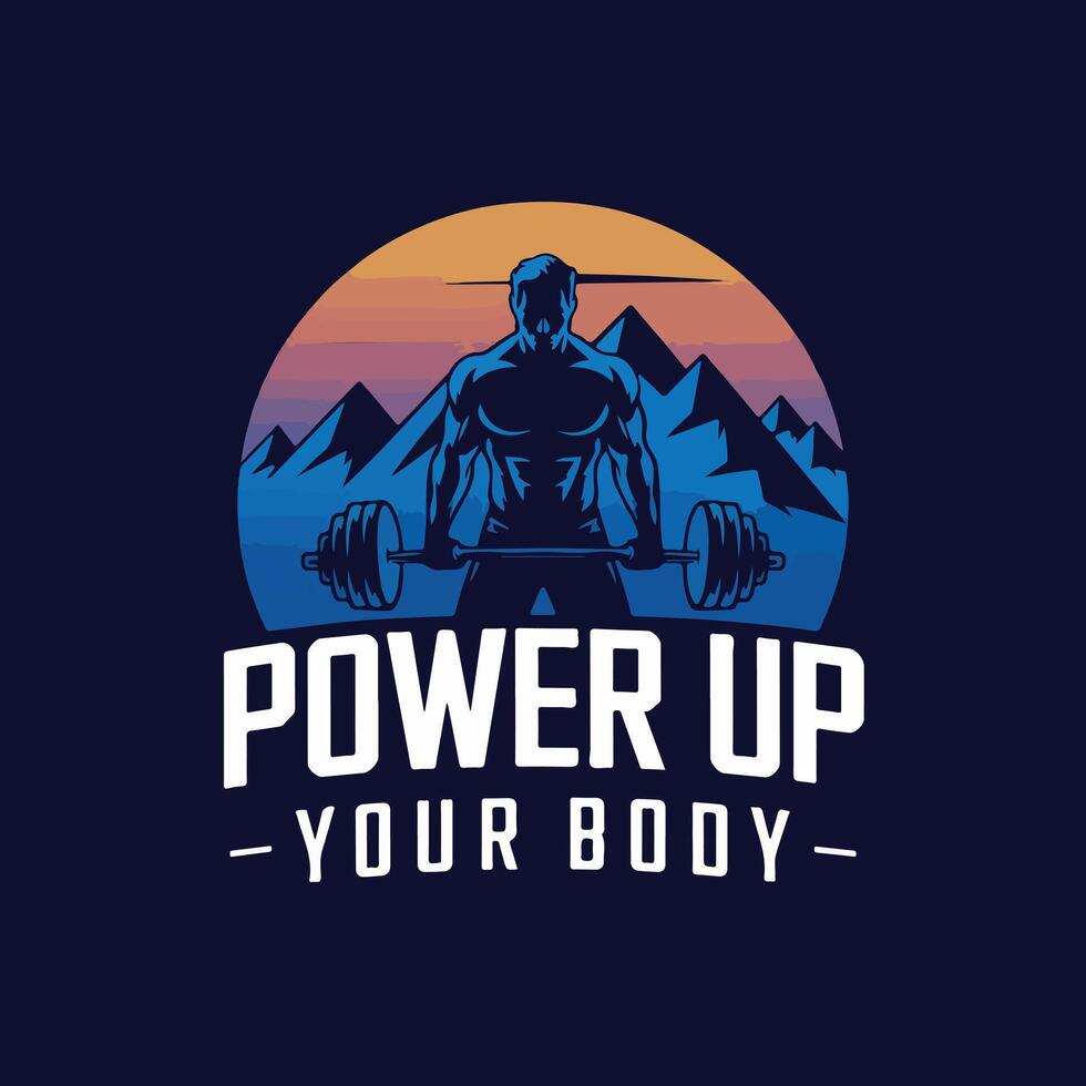 Power up your body workout logo vector