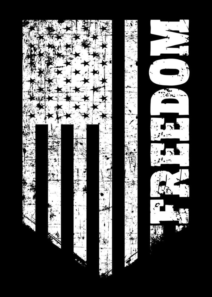 Freedom USA flag, American Flag Freedom Design. vector