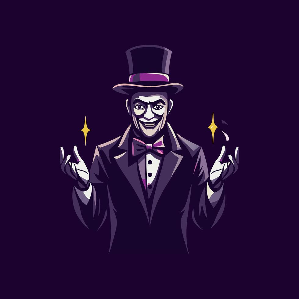 Magician icon in flat style vector