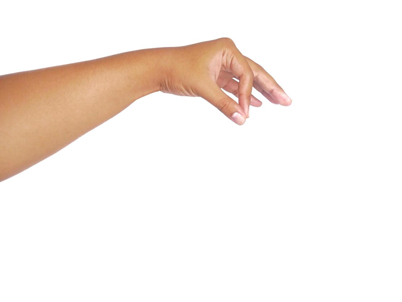 Hands reaching out to help or give gesture isolated on whhite background photo
