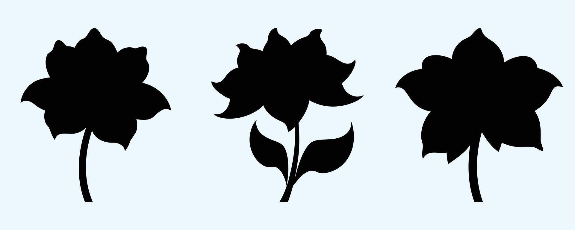 Amaryllis Silhouette Bundle illustration vector