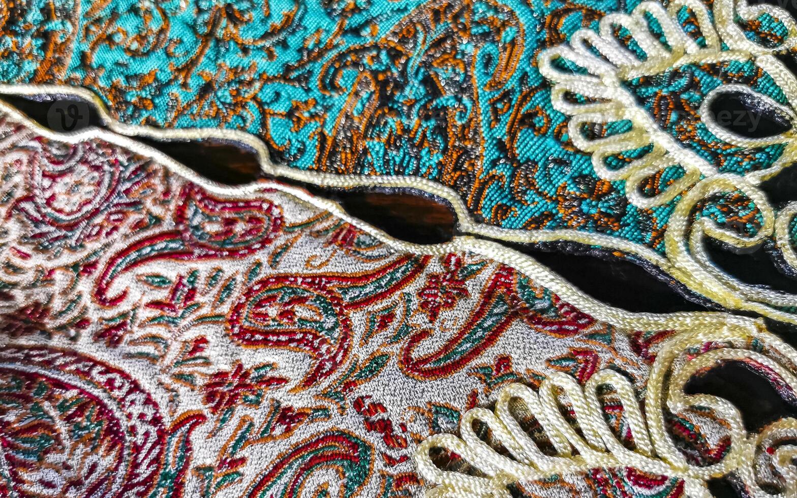 Beautiful stylish tablecloth texture pattern in Costa Rica. photo