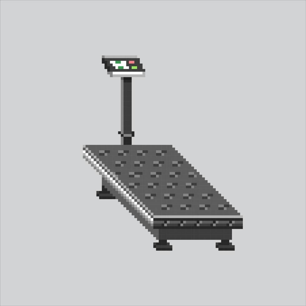 Pixel art illustration Logistic Scale. Pixelated Platform Scale. Logistic Platform Scale pixelated for the pixel art game and icon for website and game. old school retro. vector