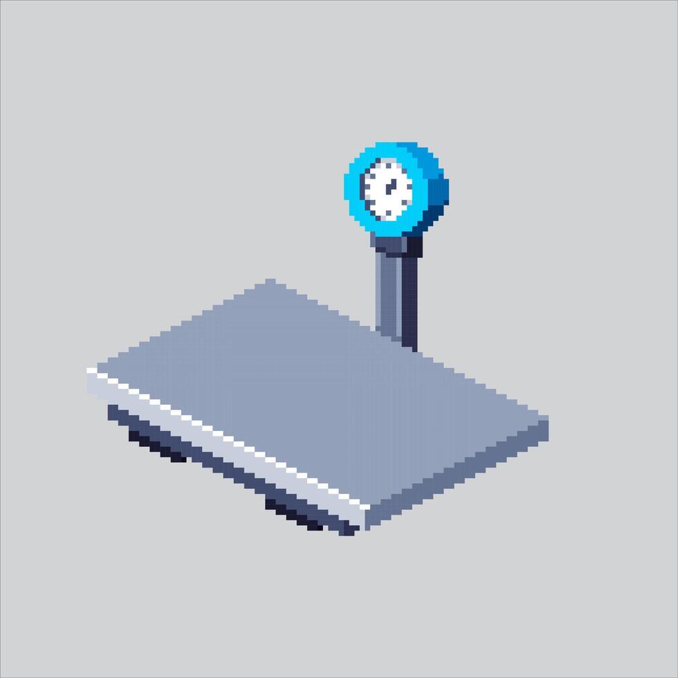 Logistic Platform Scale pixelated for the pixel art game and icon for website and game. old school retro. vector