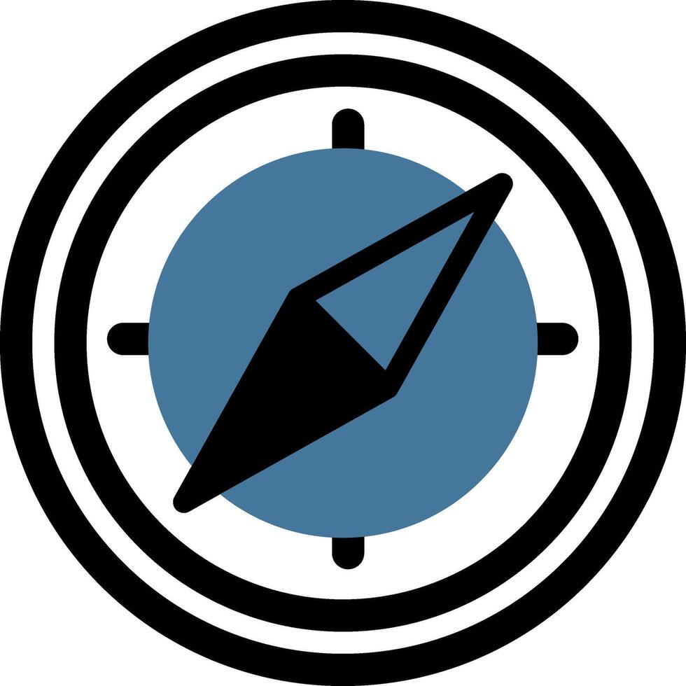 Icon of a simple minimalist compass vector