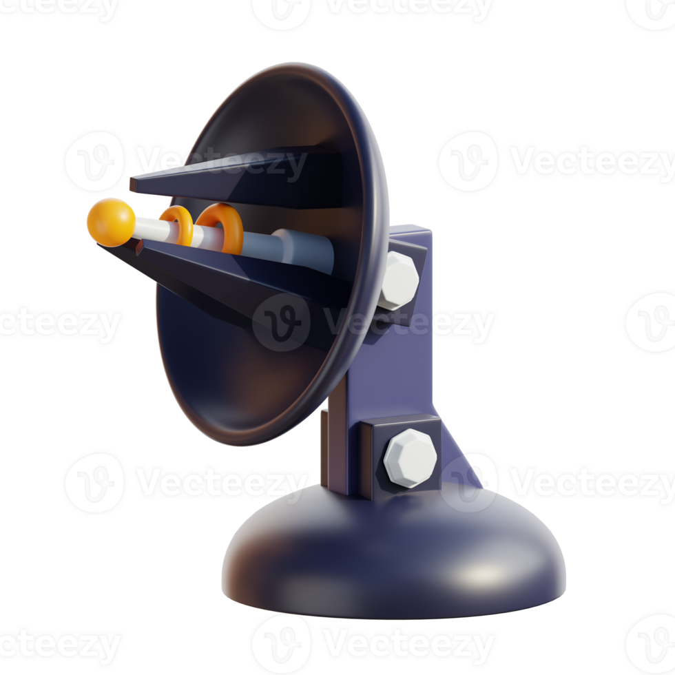 3D Space Communication Radar Satellite Dish png