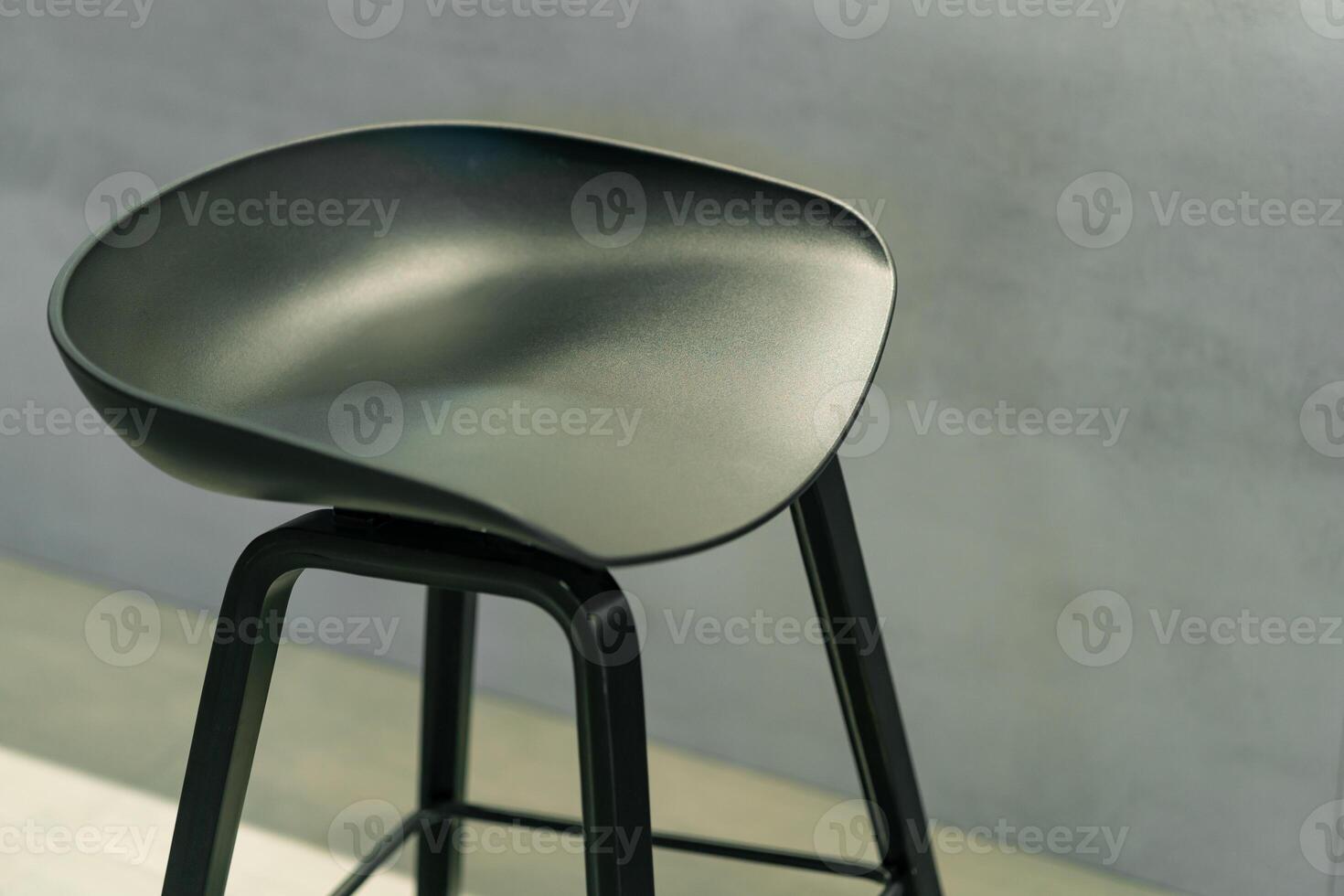 High black bar chair in the kitchen. photo