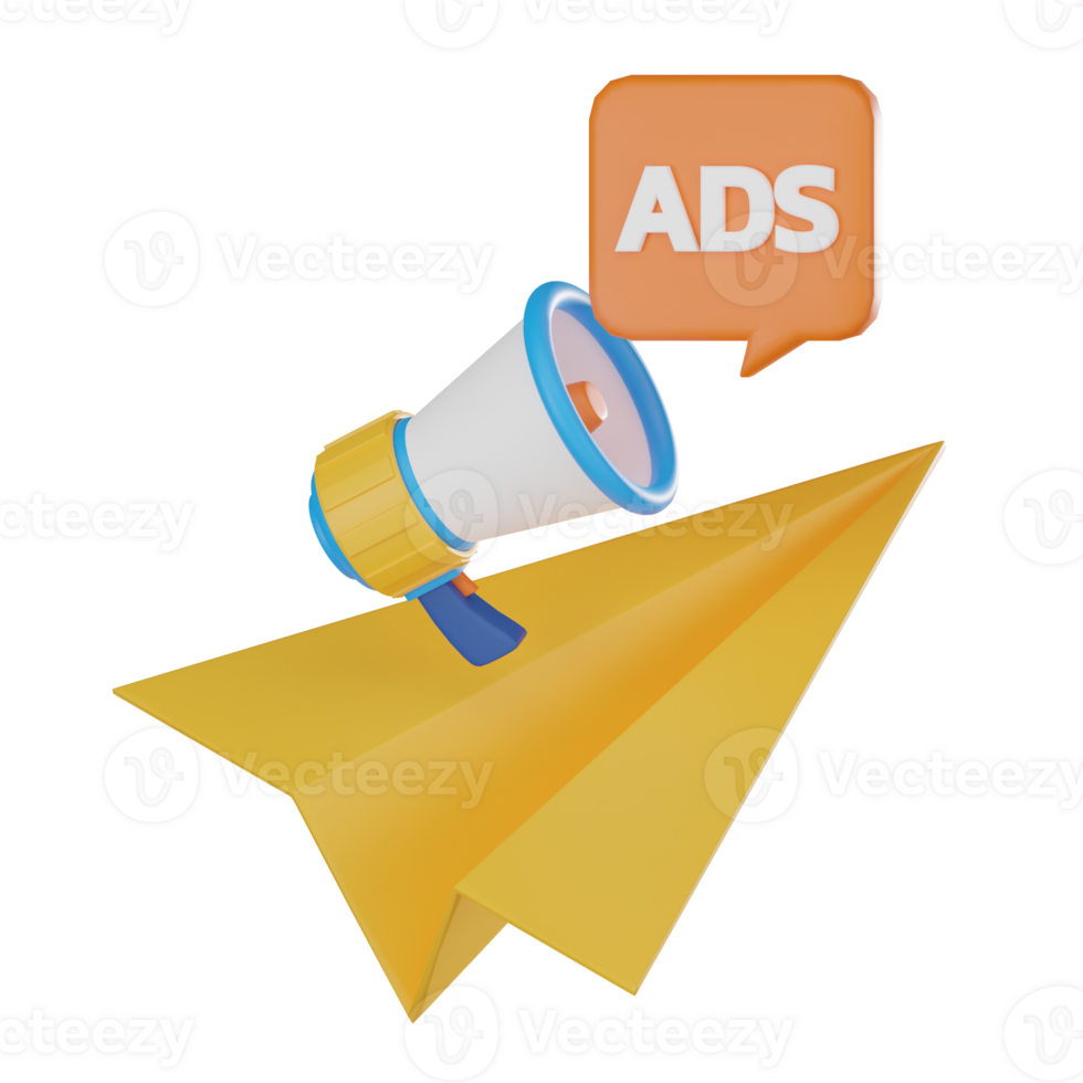3D Native Ads Icon, Digital Advertising and Marketing Strategy Render png