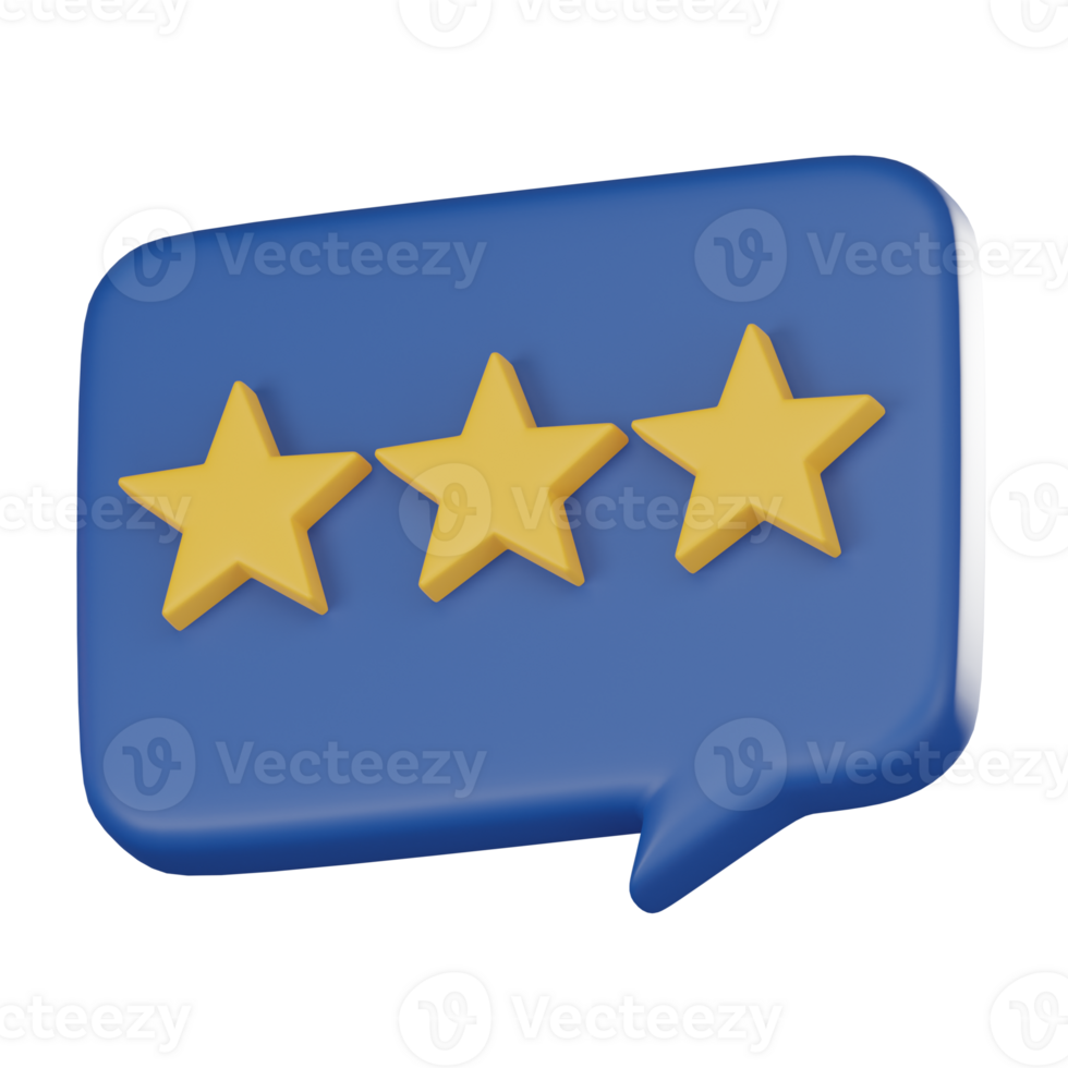 3D Feedback Icon, Customer Review and Interaction Render for Business png