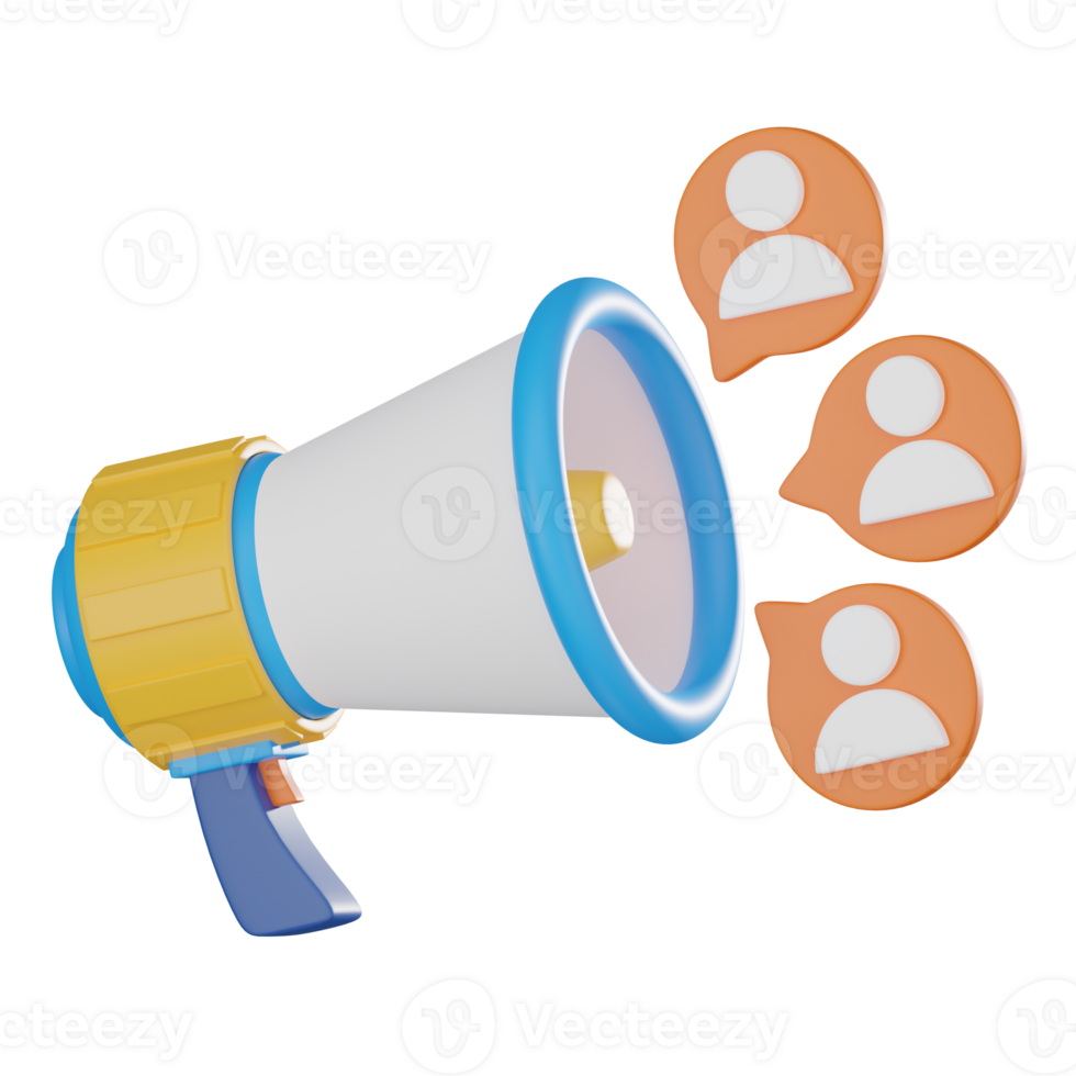 3D Affiliate Marketing Icon, Digital Promotion and Business Strategy Render png