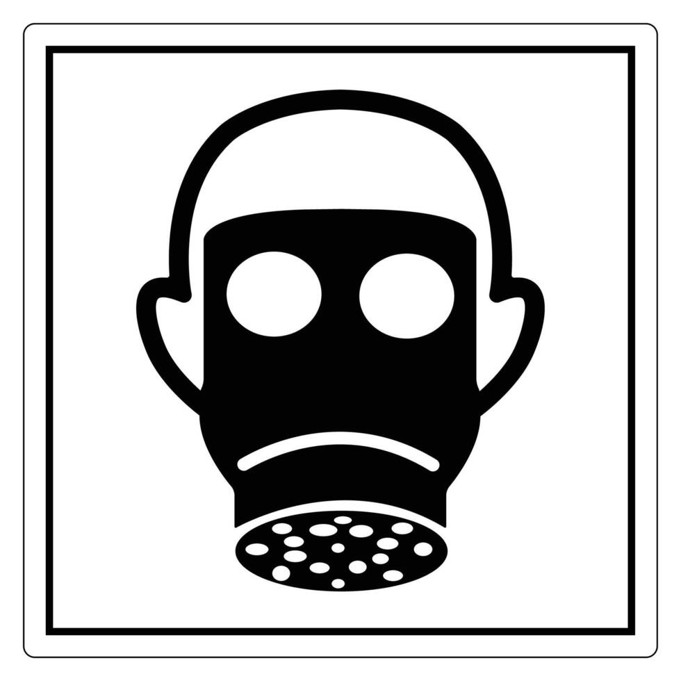 Face Icon with Gas Mask and Polka Dot Background vector