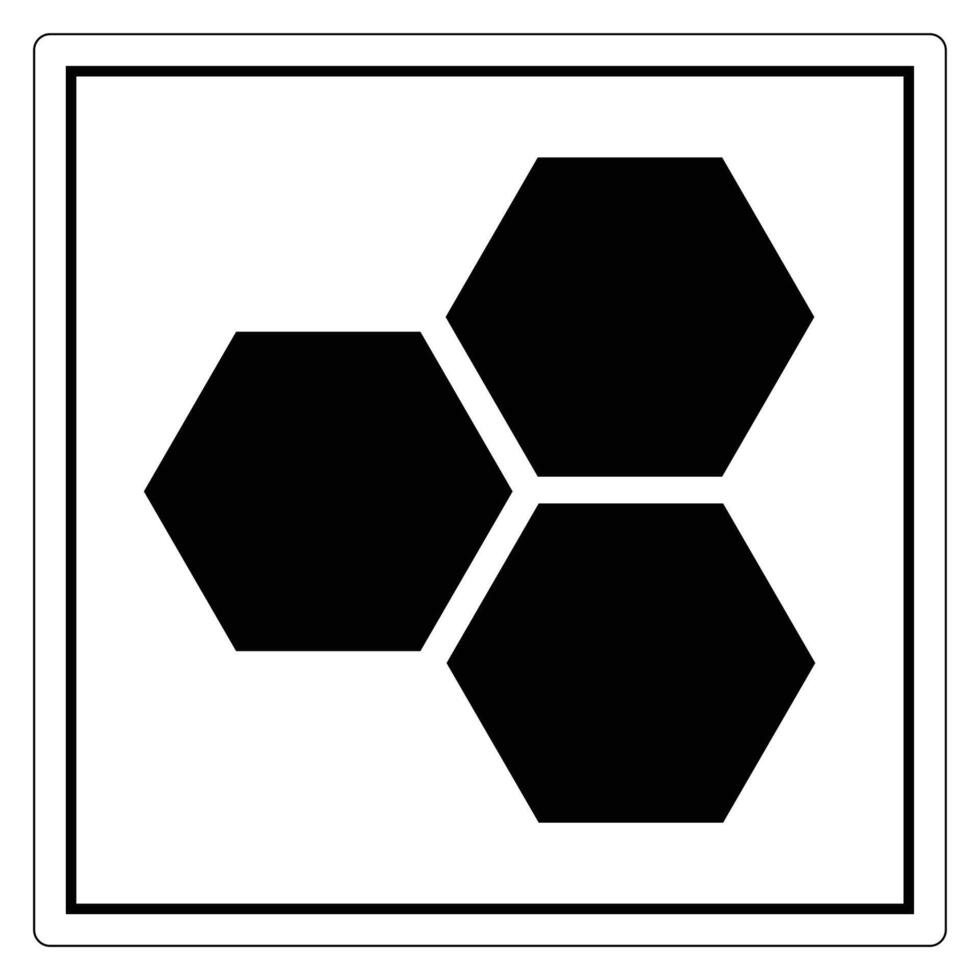 Abstract design with black hexagons on a white background vector