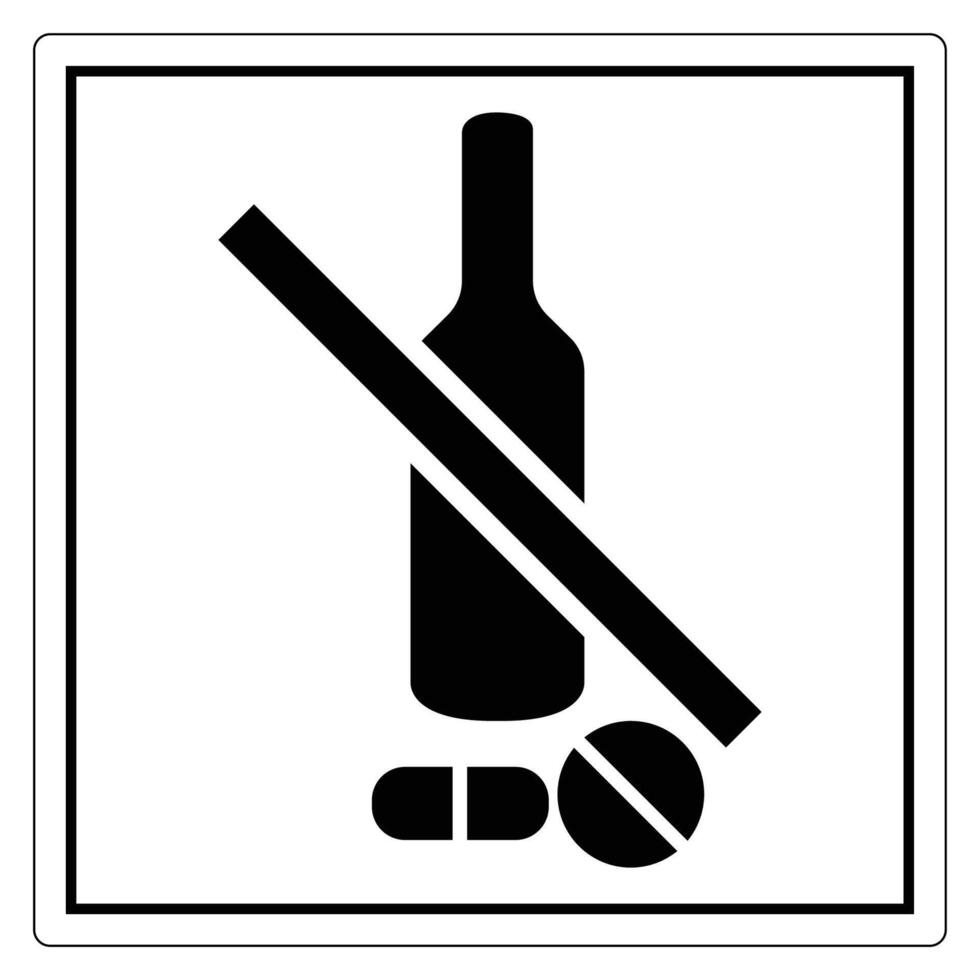 No Alcohol or Drugs Signage for Safe Spaces vector