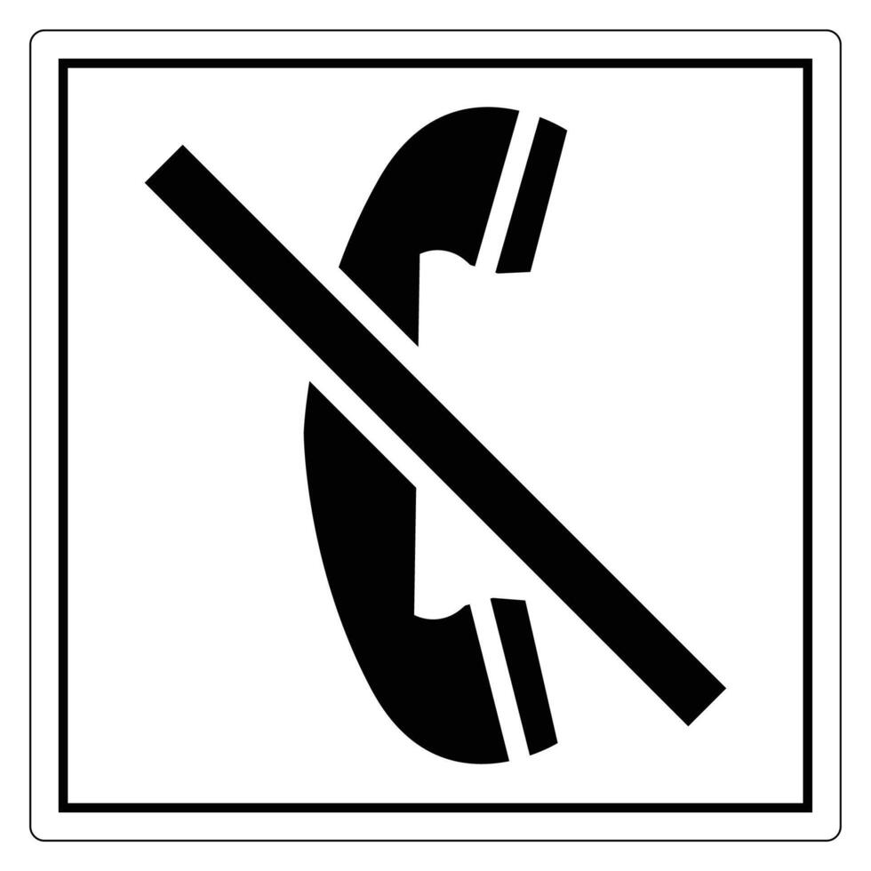 No Phone Sign Symbol for Businesses and Locations vector