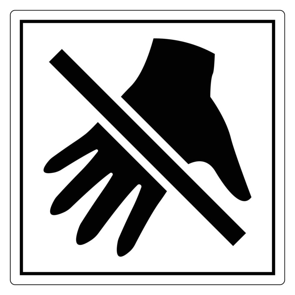No Touching Sign for Safety and Health Compliance vector