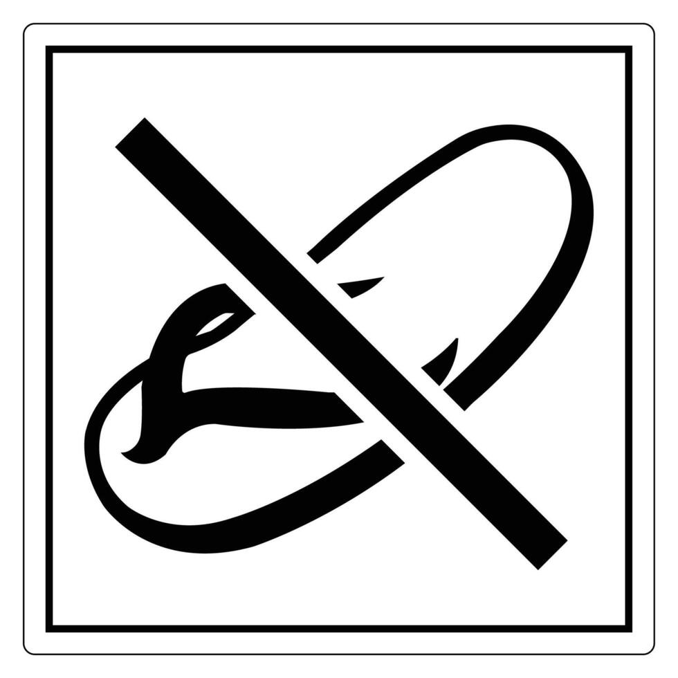 Symbol of prohibition on circular object usage vector