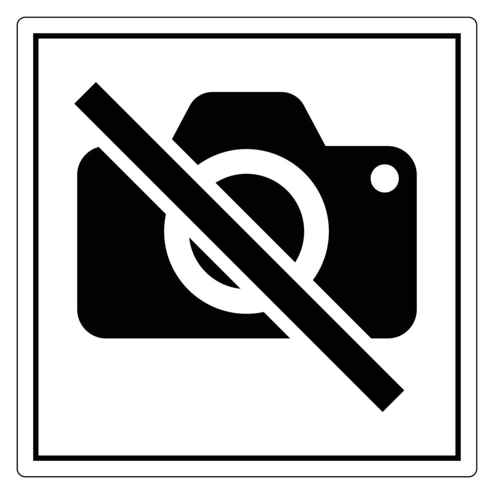 No Photography Sign with Camera Icon vector