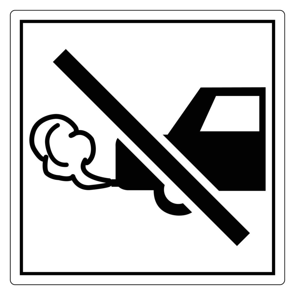 No Vehicle Emissions Sign for Environmental Awareness vector