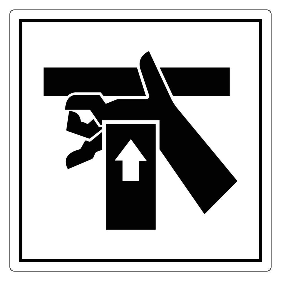 Hand Reaching for a Button Sign Illustration vector