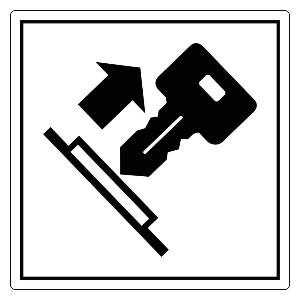 Key Access Indicator Sign for Safety Awareness vector