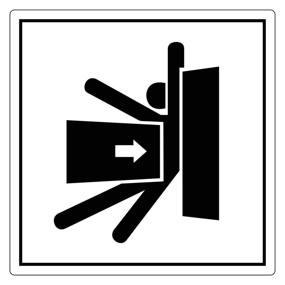 Safety Sign for Door Use and Awareness vector