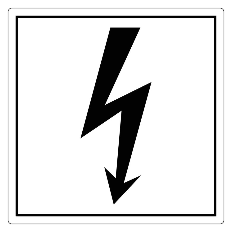 Lightning Bolt Symbol Icon for Safety Signage vector