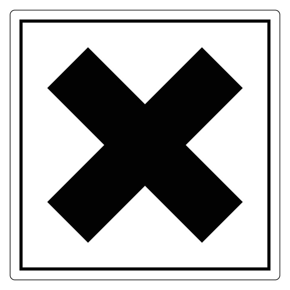Simple Black Cross Symbol on White Background vector