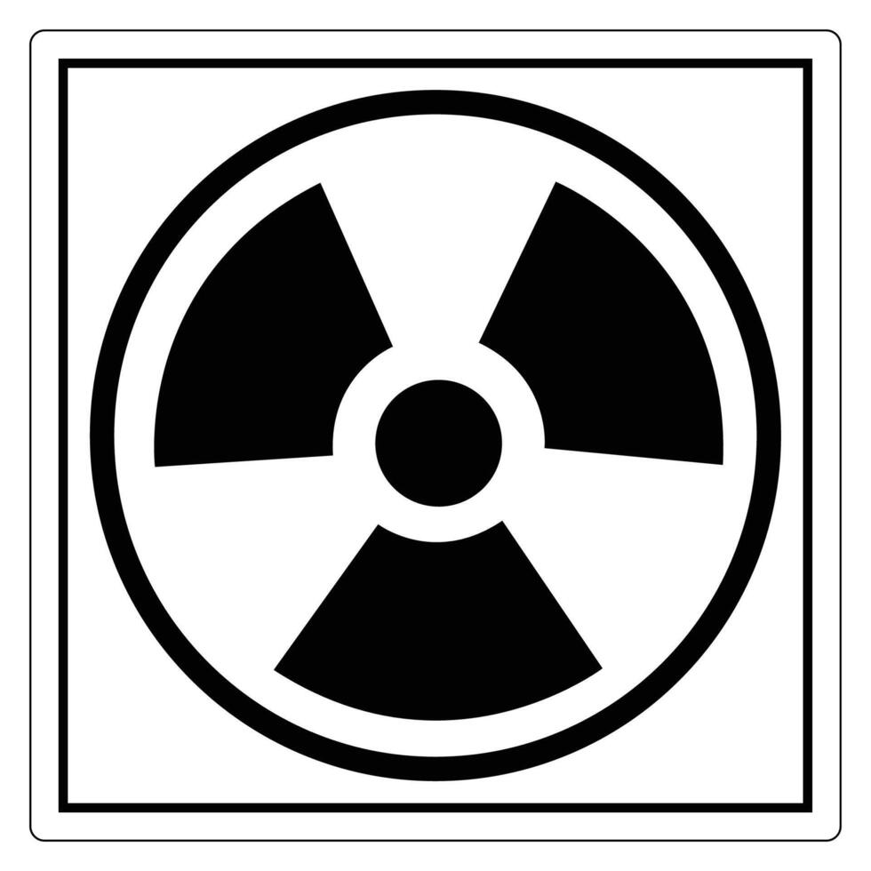 Black and White Radiation Warning Symbol vector