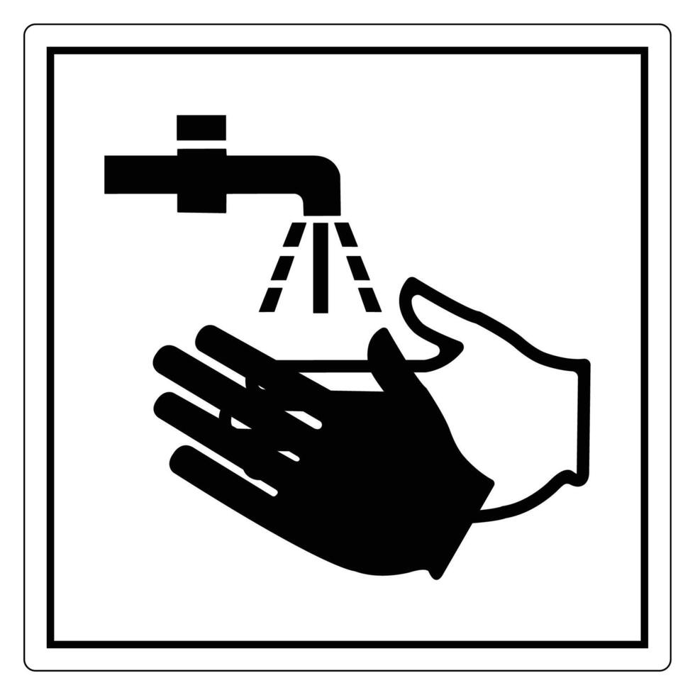 Hand Washing Symbol for Hygiene Awareness vector
